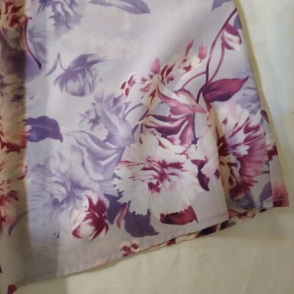 Vintage Floral Pattern Polyester Skirt - Picture 5 of 10